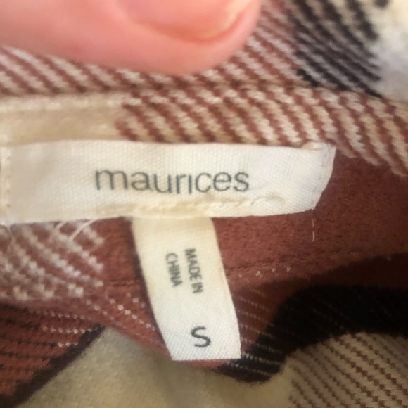 Oversized plaid Shacket with side pockets - Picture 2 of 2